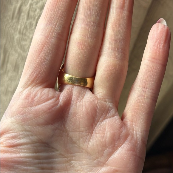 14K Gold Cameo Ring Carved Shell Athena or Roman Soldier size 7.25 - Picture 5 of 16